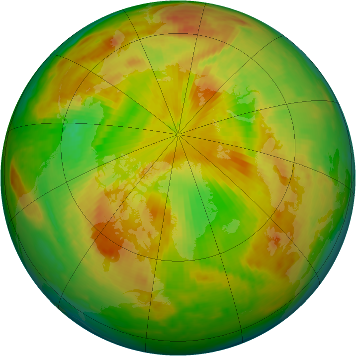 Arctic ozone map for 27 May 1998